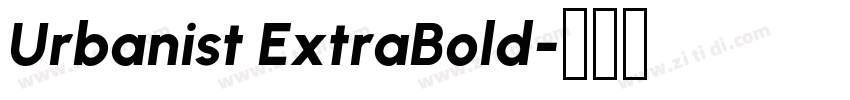 Urbanist ExtraBold字体转换